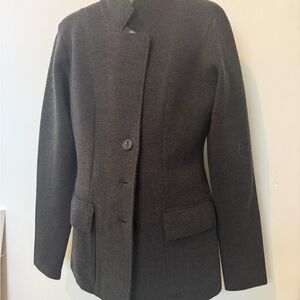 Jarbo Grey 3-button Wool Knit Blazer - pristine